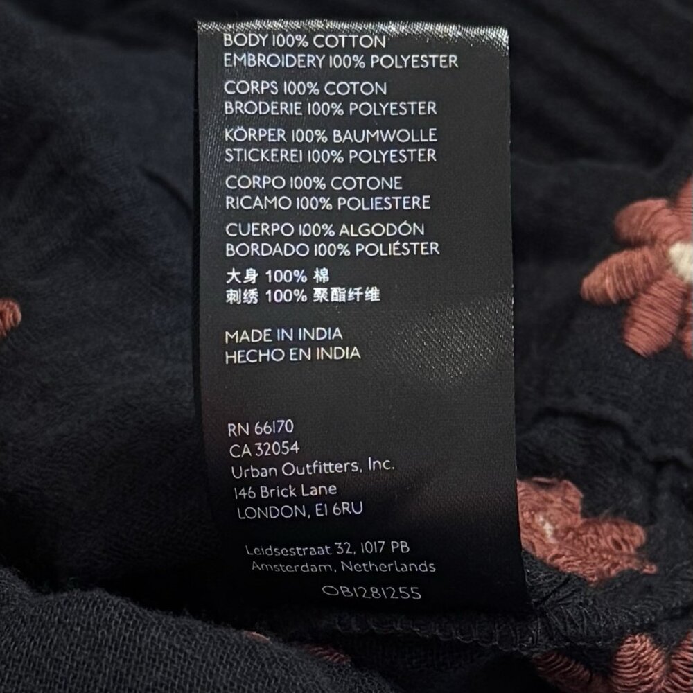 Free People‎ Dahlia Embroidered Maxi Dress Puff Sleeve Cottagecore Milk Maid M - Picture 11 of 13